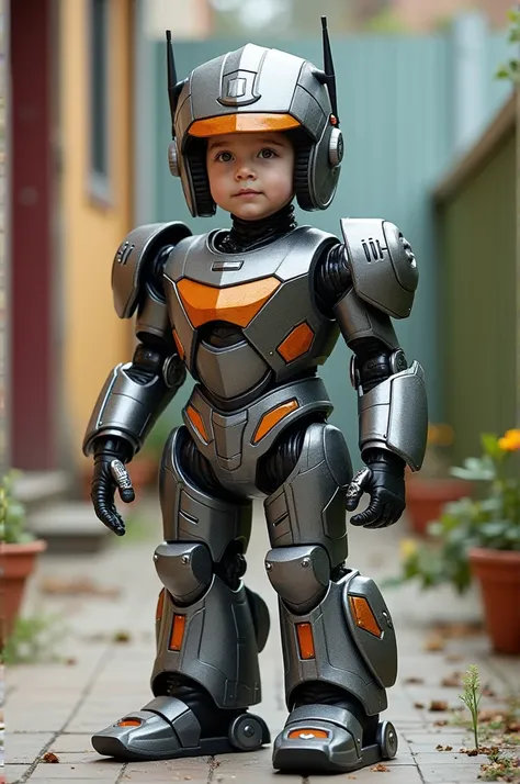 Child dressed as Transformer