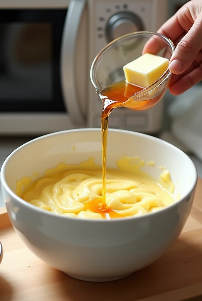 Next you will have to soften 1 cup of butter in a microwave. Once butter is softened, put it in with your other ingredients. You then put in 1 teaspoon of vanilla extract and 2 eggs in your bowl along with your other ingredients.