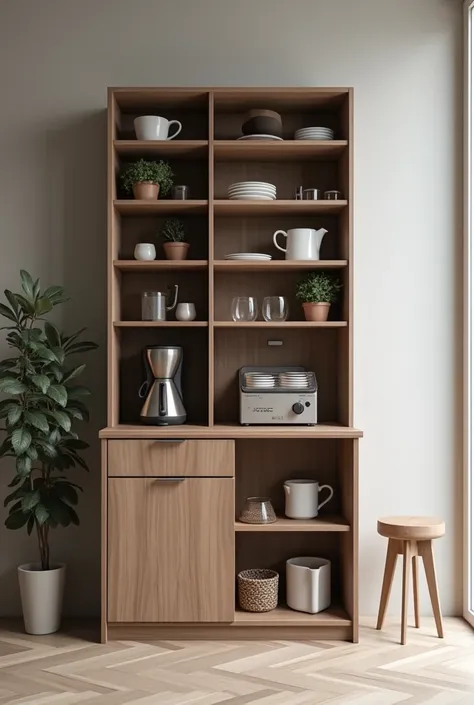 Multifunctional coffee cabinet 