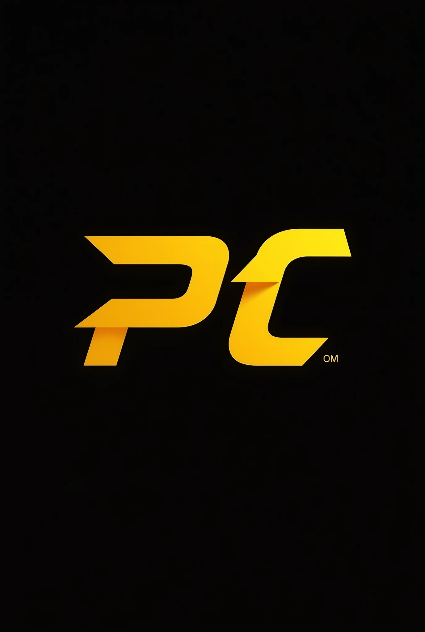 Create a professional sports logo using your name "pc", Use black and yellow.