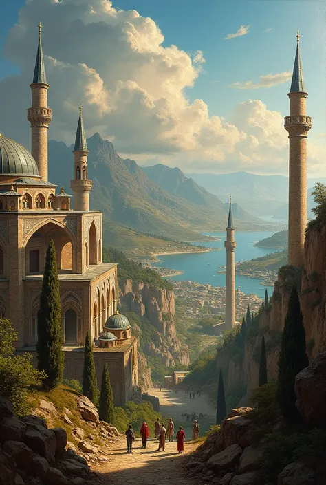 Rise and fall of Ottoman Empire in landscape 