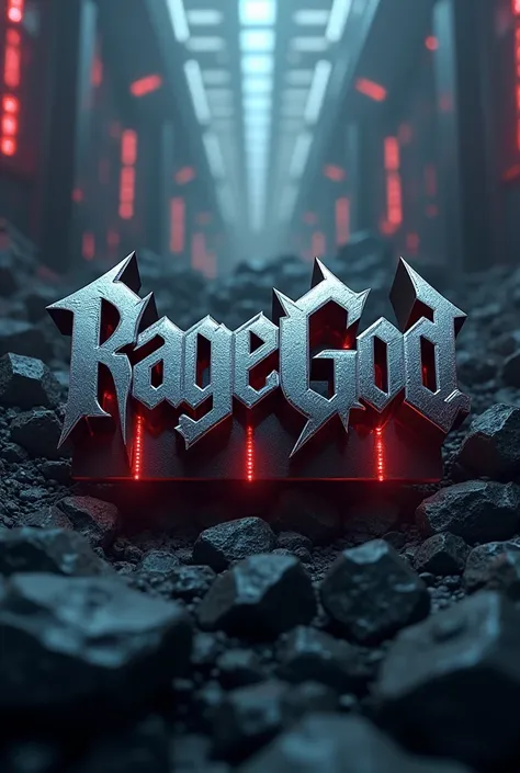 3D AND FUTURISTIC TEXT LOGO RAGEGOD