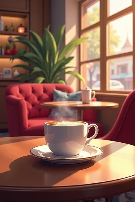 (masterpiece, Highest quality, Highest quality, Official Art, beautifully), (coffee), Very detailed,colorful,Most detailed、Cafe、On the table、Stylish