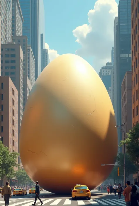 Make a big egg in the middle of the city street