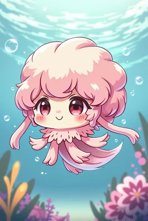 Anime-style illustration of a clionid！
Cute frills！
Soften, Fluffy illustrations 