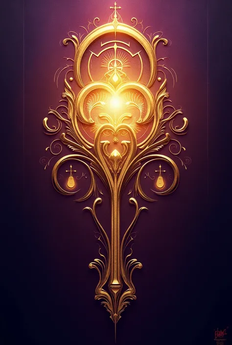 "An elegant and sophisticated ebook cover design with a gradient of rich, deep colors like dark purple and gold, symbolizing luxury and inner wealth. The central focus is an abstract key or lock symbol, representing the secret to a fulfilling life. The ove...