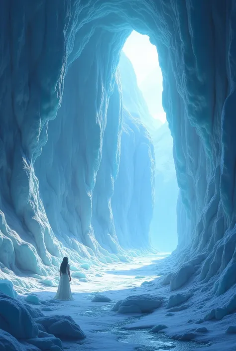 Create an animated ice cave without water
