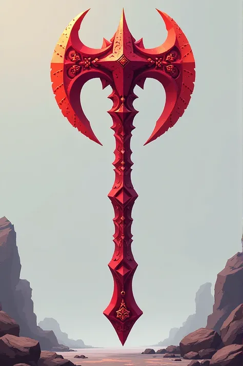 Create me an image in 16×16 pixels Of a very pretty and complex red pickaxe even if we have to move away from a realistic pickaxe the image must be in 16 times 16 pixels