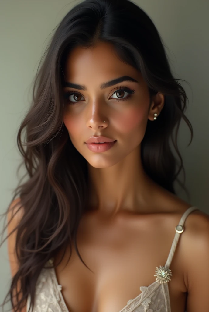 A beautiful indian women with beautiful eyes and body dimple on the face with full body