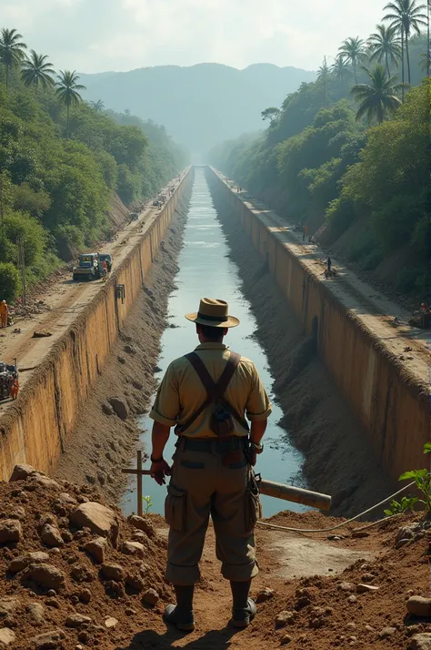 Image of me working on the Panama Canal