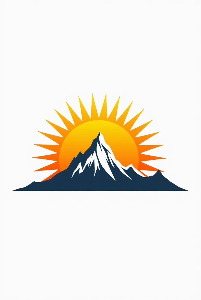 A logo of Roraima Tours Vip that shows a sun and inside the sun is the mountain
