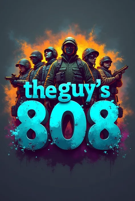 Heres a potential design concept:

*TheGuys808*

[Image description: A bold, graffiti-style font with the text "TheGuys808" serving as the backdrop.]

*Free Fire Characters:*

- DJ Alok
- K
- Chrono
- Skyler

[Image description: These characters are leanin...