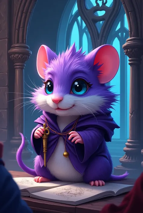 Colored Architect Hamster.purple and gothic blue