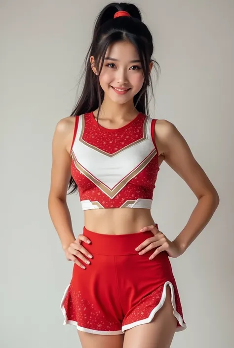 A sexy Young asian student cheerleader, high quality, realistic