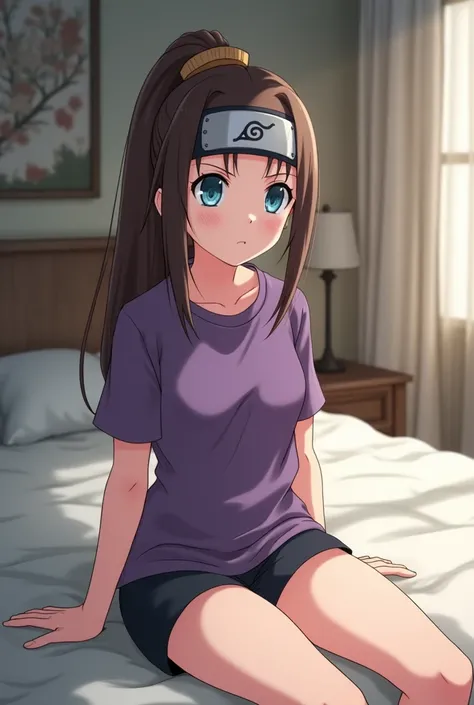 capture d&#39;écran, Style d&#39;anime Naruto, une fille femme de 12ANS , peau teint clair légèrement pâle, Taille moyenne, Poitrine moyenne yeux bleus(style anime Naruto), cheveux BRAIN, Long, QUEUE DE CHEVAL,SANS REPOUSSES,REGULIER, barrette en bois pour...