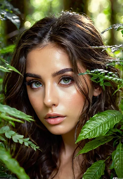 a girl in a forest,1girl,beautiful detailed eyes,beautiful detailed lips,extremely detailed eyes and face,long eyelashes,cinematic lighting,dramatic lighting,photorealistic,8k,masterpiece,(best quality,4k,8k,highres,masterpiece:1.2),ultra-detailed,(realist...