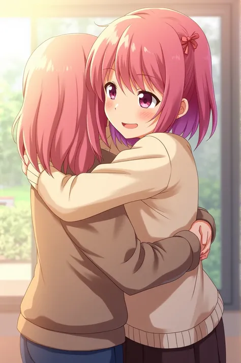 Natsuki me abraçando