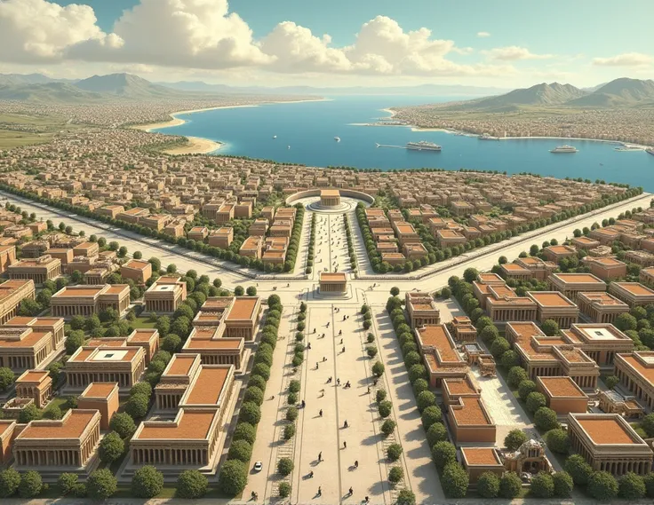 Hippodamian urban planning in the ancient city of Miletus