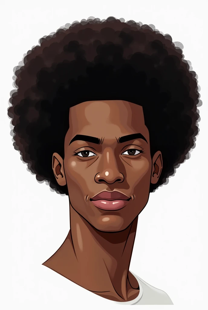 Create a Barber Shop Logo with Afro Male Theme No Beard 