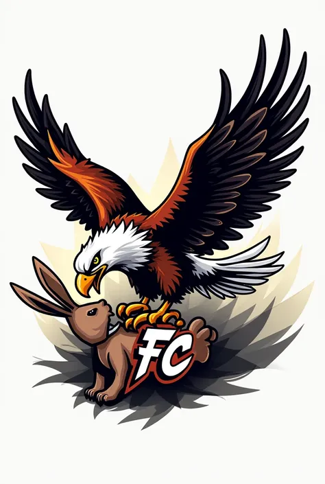 Logo that says Pajamadas FC and an eagle eating a rabbit