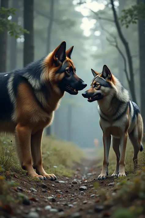 German Shepherd vs Wolf