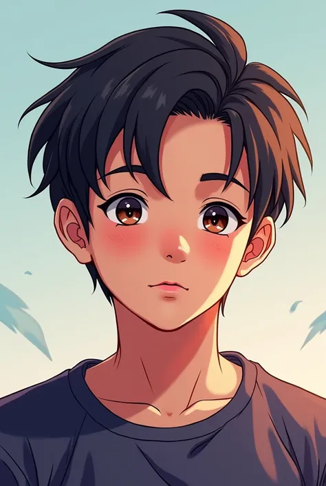 If you know Diego Guerrero, a 14-year-old Chilean actor, make a picture of him now in the anime style of mapa studio 
