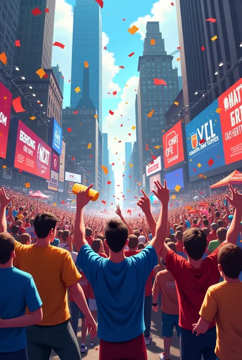 A new NFL 2024 season announcement, with fans on the streets of the USA in a festive mood.