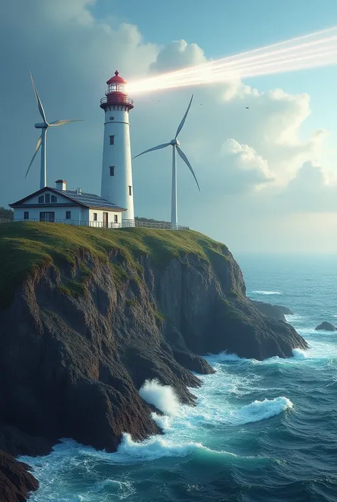 A lighthouse powered by renewable solar energy

