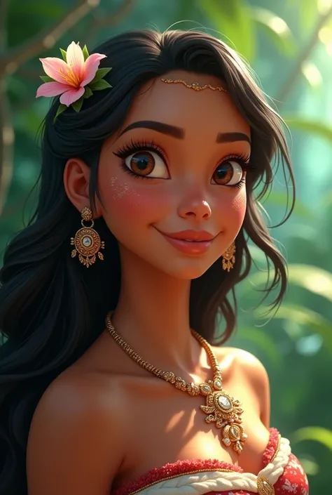 Princess Moana With a white skin tone