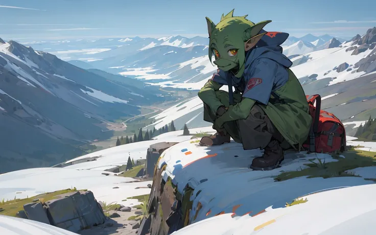 lonely goblin on the mountain