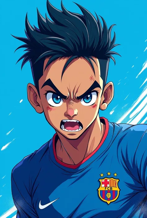 Neymar anime wstilo blue loock
