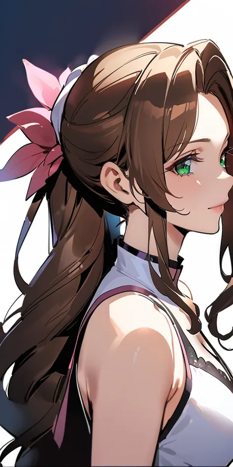 (((((aerith gainsborough:1.2)))))、,((highest quality、masterpiece、anime style、best quality、high resolution、8k、detailed、ultra-deta...