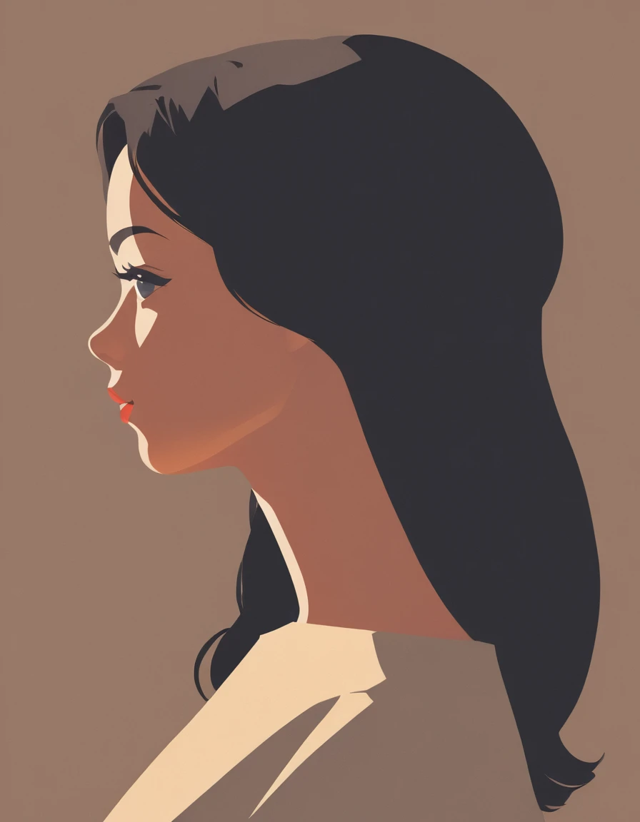 Woman silhouette,  close, , Flat Design, Vector illustration, Graphic Illustration, Detailed 2D illustrations, Flat Illustration, Digital Illustration, Digital Art,