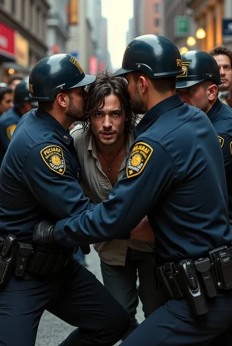 Ezra Miller beaten while being taken away by police 