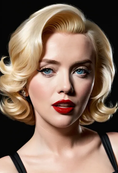 Scarlett Johanson portraying Marilyn Munroe. Hyper-realistic thorst trap photo.
