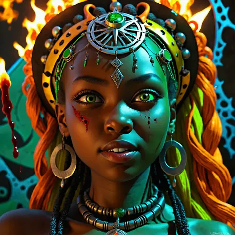 insane (The best quality,Ultra HD 16K, A ultra high resolution, Ultra - detailed,actual:1.4 ), unparalleled stunning african princess, afrocultural style, african princess big smile, black african princess, afroculturalism, african queen, stunning portrait...