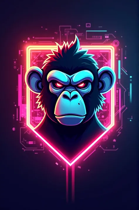 Logo Monkey Gamex neón 