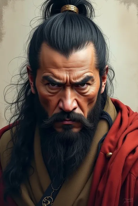 Create an extremely realistic image of what Genghis Khan would look like