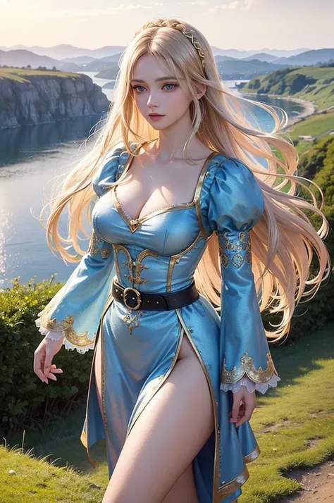 (photo realistic:1.35),  masterpiece, best quality, CG, wallpaper, HDR, high quality, high-definition, extremely detailed, 

1girl, 
long hair, glowwave, platinum hair, 
blue eyes, 
(highly detailed Caucasian skin:1.2), 
(Rounded large breasts), 
break 

(...