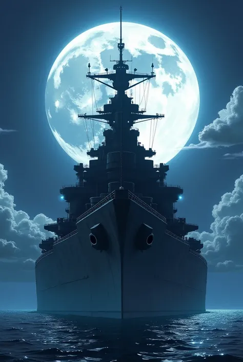 Yamato (do anime one piece) in front of the moon