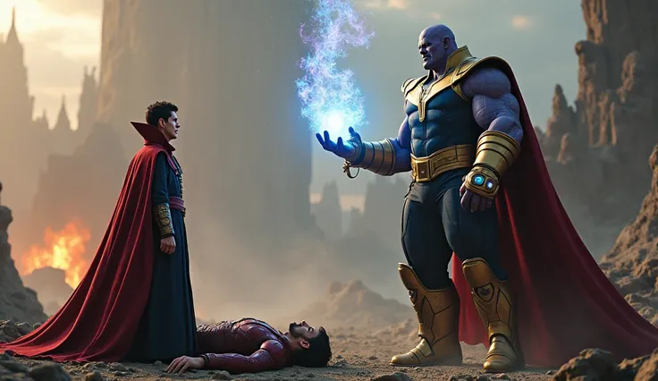 Scene 18: The Acquisition of Time Stone
Doctor Strange surrenders the Time Stone to Thanos in exchange for Tony Starks life.