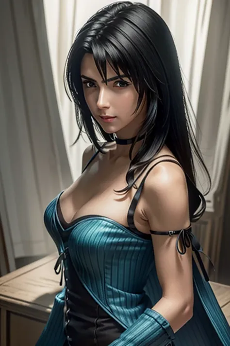 ((ultra detailed, masterpiece, best quality)) ff8rinoa, 1girl, solo, single braid, blue eyes, black hair, black hairband, black ...