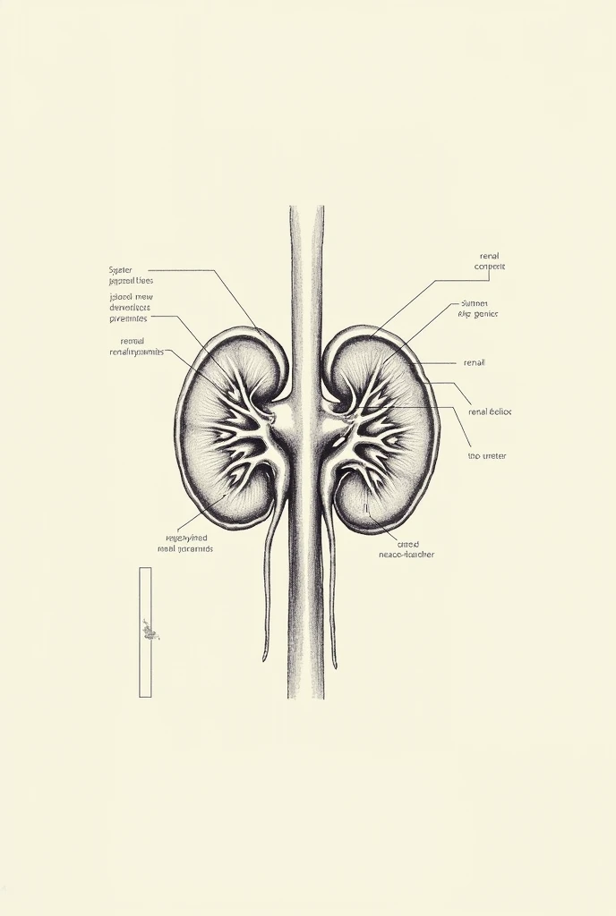 Sagittal section plane of kidney drawing 

