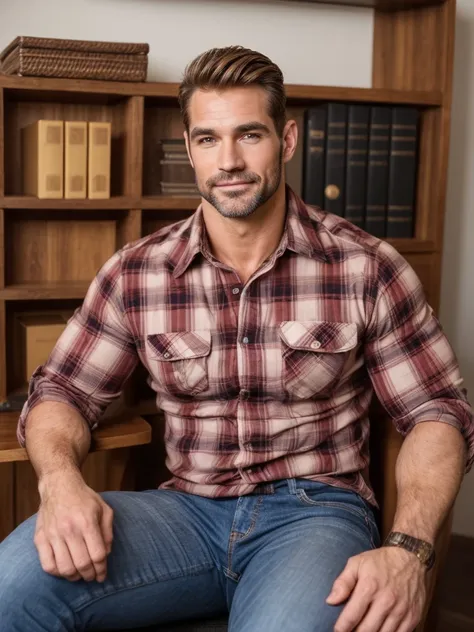 hair, portrait of a ruggedly handsome paladin, muscular, half body, masculine, mature, retrato de un joven, muscular very handso...