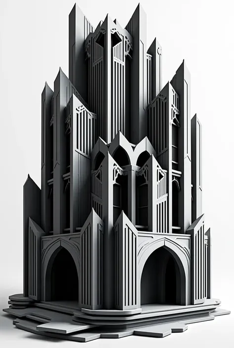 draw a black and white abstract logo of word "Ariyah" with a complex architectural building concept mix with the word. 