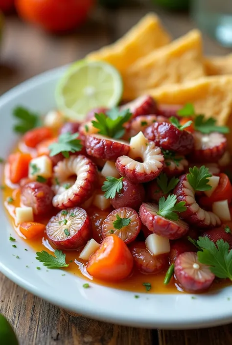 octopus ceviche and ceviche