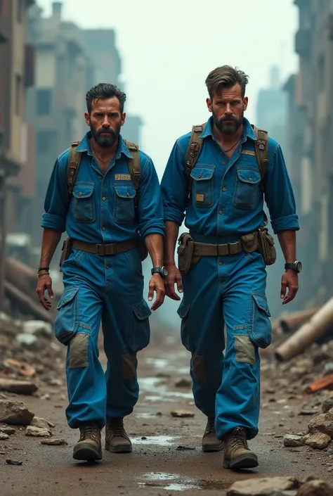 Men Paramedic overalls blue apocalypse