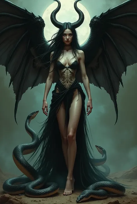 Winged Demon Appearance: Lilith, known in Mesopotamian mythology as "Lilith", She is often depicted as a winged demonic figure.. Its appearance is similar to that of a night spirit., with a body that combines human and animal aspects.
Beautiful and Dangero...