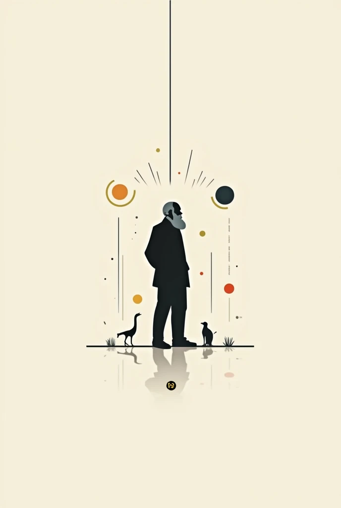 Charles Darwin&#39;s ideas but in minimalist ways so it looks like a background
