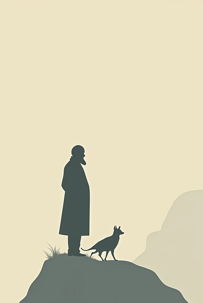 Charles Darwin&#39;s ideas but in minimalist ways so that it looks like a background for a work 16:9

